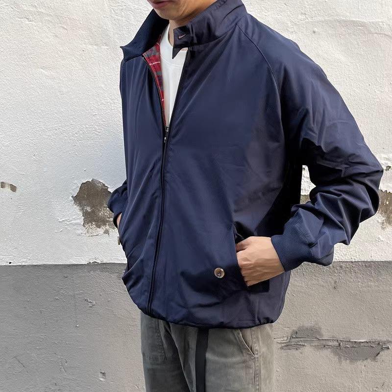 

Мужской ретро плащ в японском стиле цвета хаки - винтажная повседневная рабочая одежда, воротник-стойка, ветрозащитная мотоциклетная куртка для весны/осени XL (Recommended 135-145 jin)