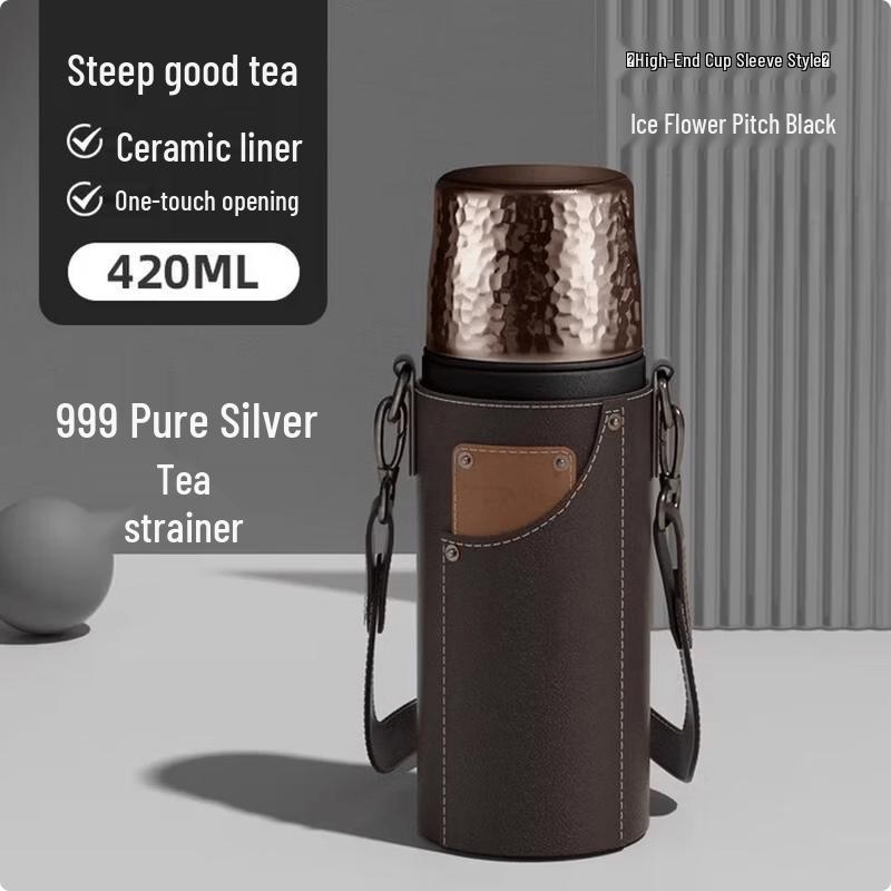 TOMIC Ceramic Lined Thermal Tea Infuser Mug