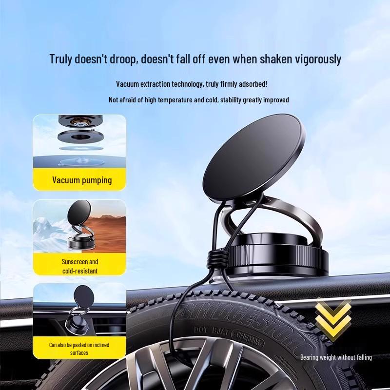 2025 Magnetic Car Phone Holder: Suction Cup Mount for In-Car Navigation