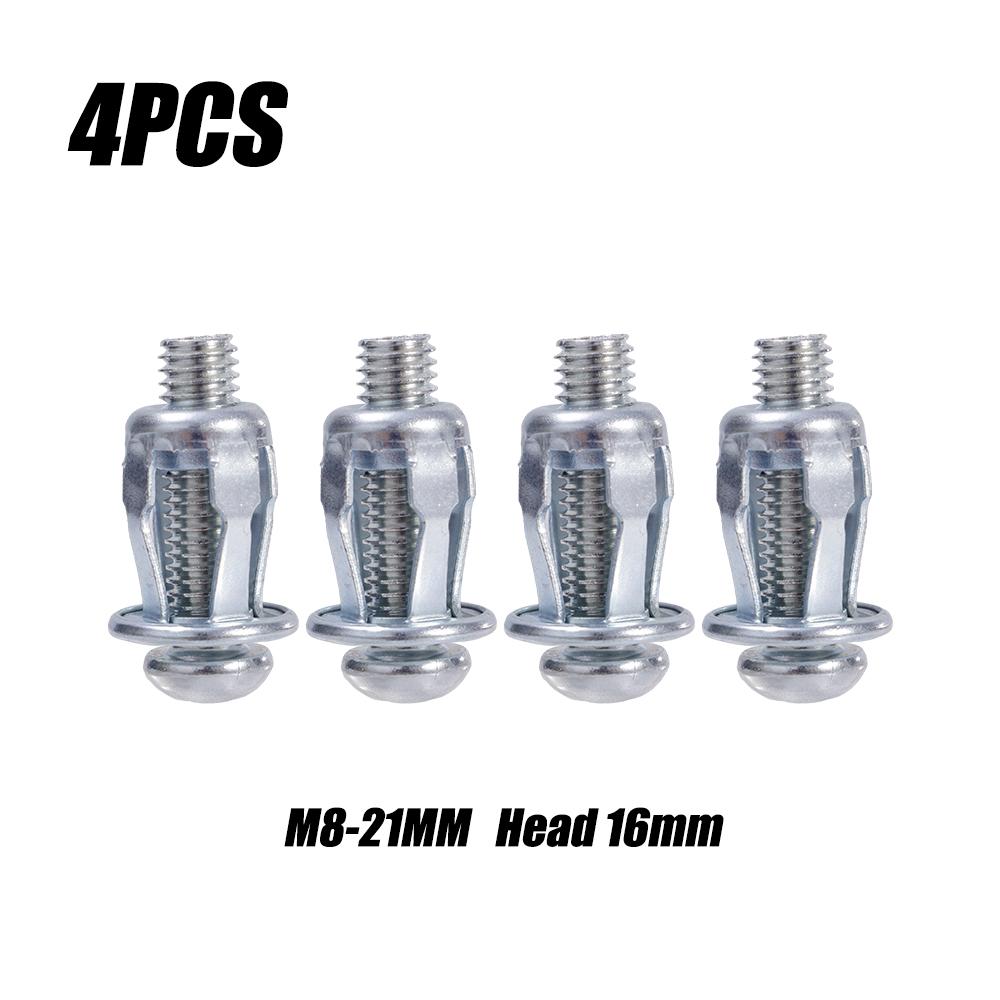 4PCS M4 M5 M6 M8 Petal Rivet Lock Nuts with Screw Fixed License Plate for Car Vehicle Screw Iron Skin Metal Screw Jack Nuts