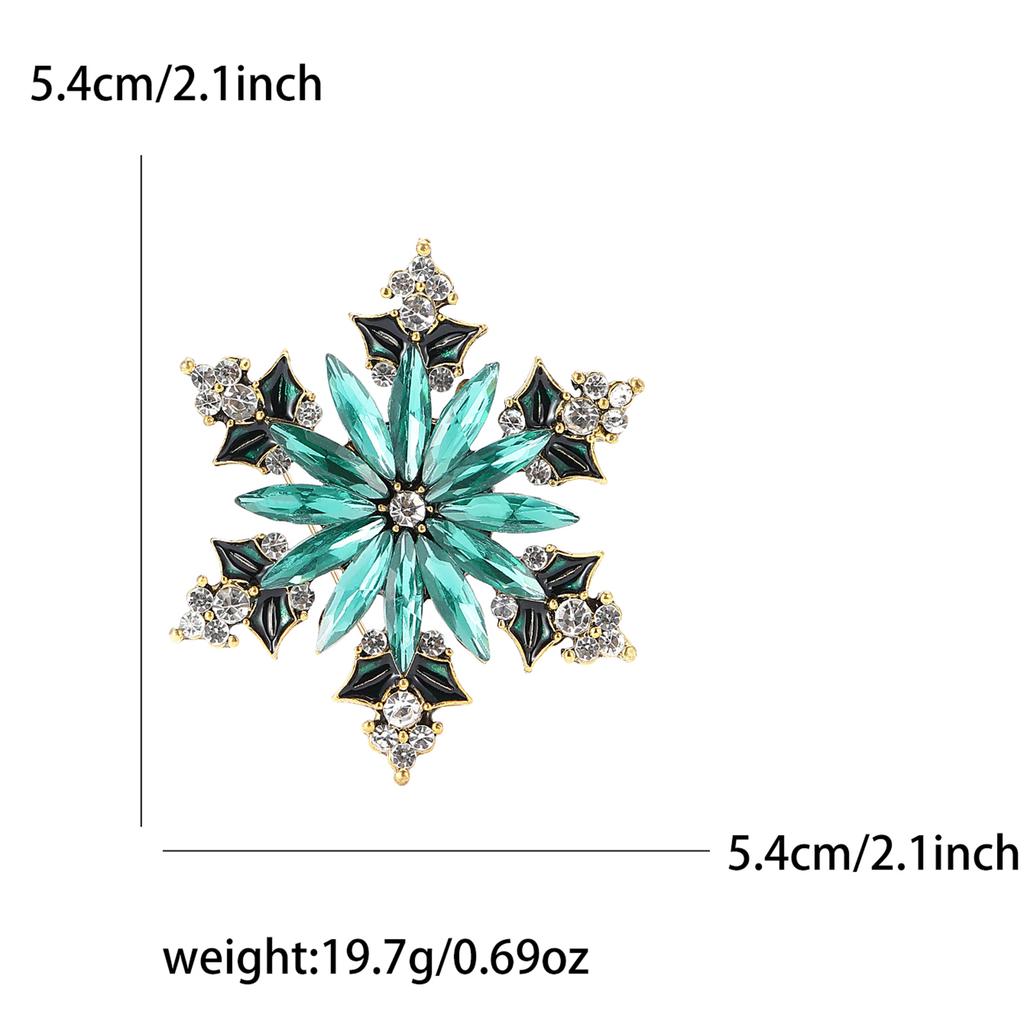 Kerst Steentjes Sneeuwvlok Broches voor Dames Unisex Winter Sneeuw Spelden Evenement Feest Nieuwe Cadeaus Decoratie Kleding Accessoires