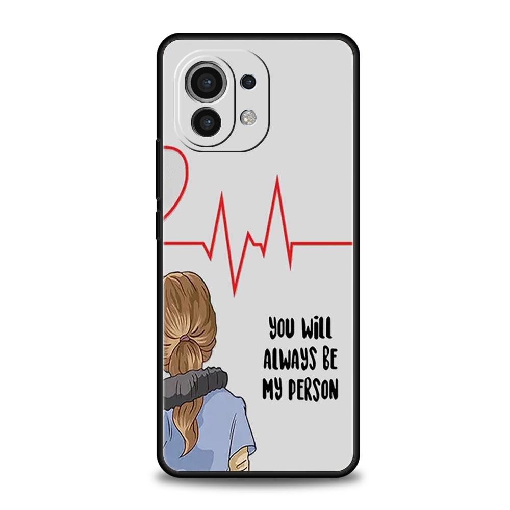 Phone Case For Xiaomi Mi 15 14 14T 13T 12T Pro 12 13 11 Lite 5G 11T X6 X5 Pro Soft TPU Cover Greys Anatomy You Are My Person