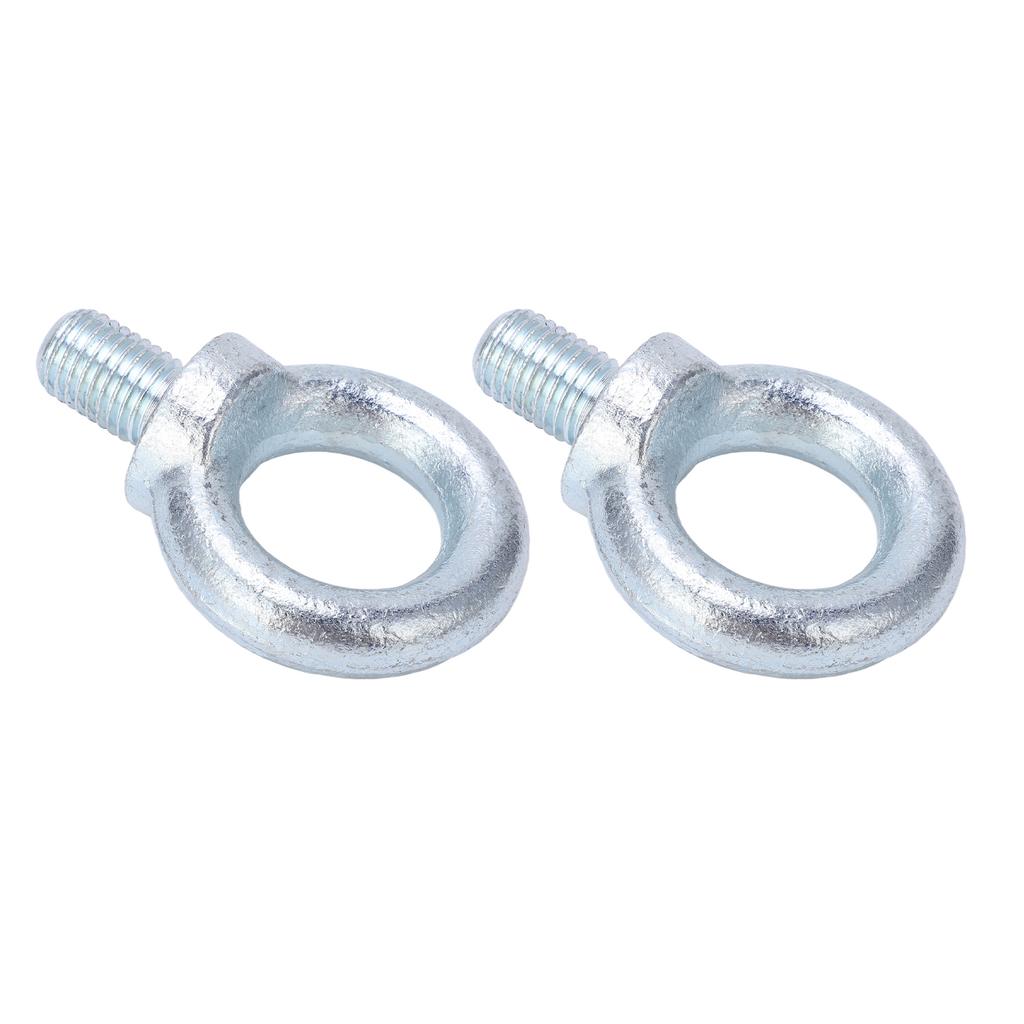 2PCS Lifting Ring Bolts Galvanized Carbon Steel Eyebolts Deep Threaded Lifting Shoulder Eyebolt M20
