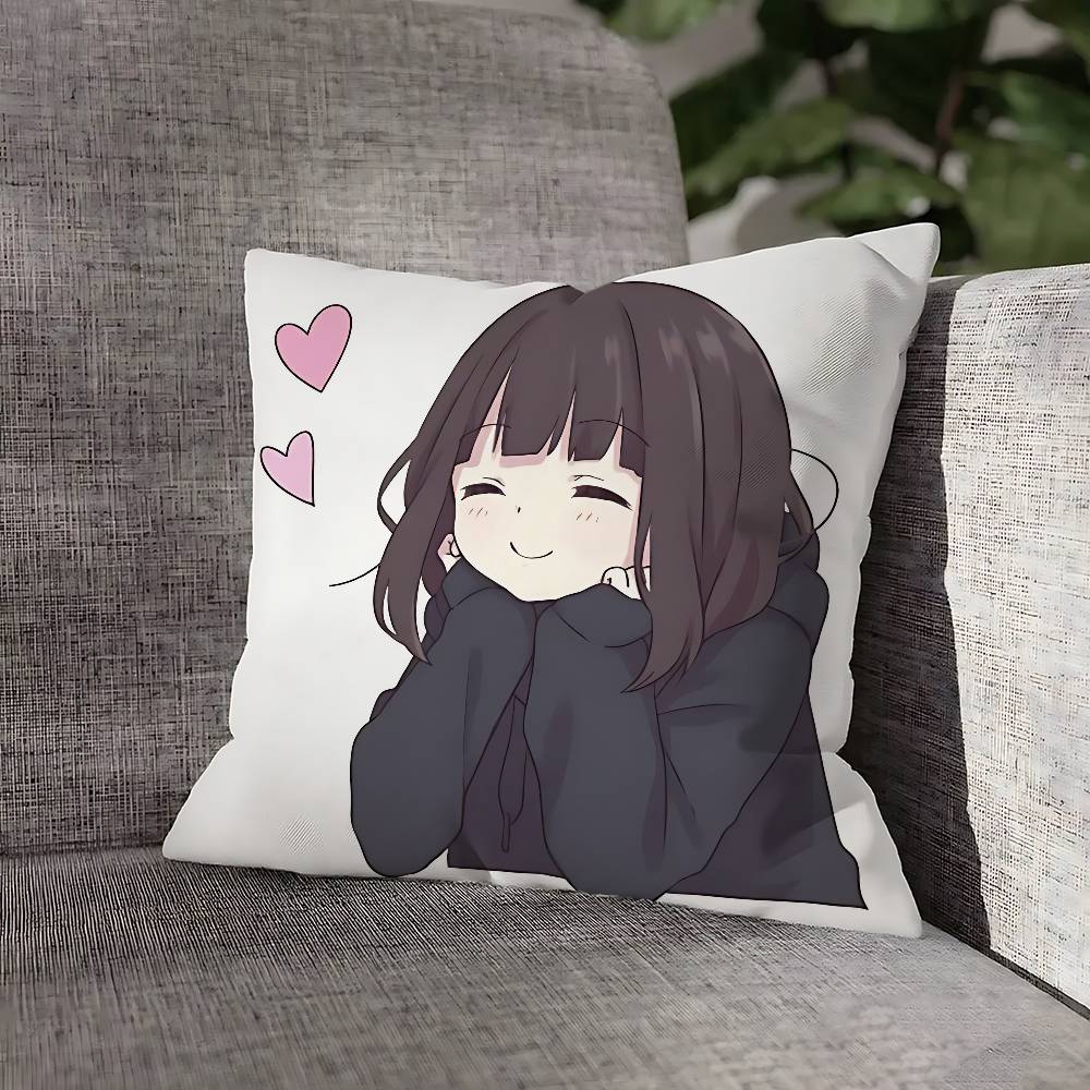 Cute M-Menhera C-Chan Girl Pillow Case For Sofa Decor Car Office Room Printing Cushion Cover Decorations and Protector