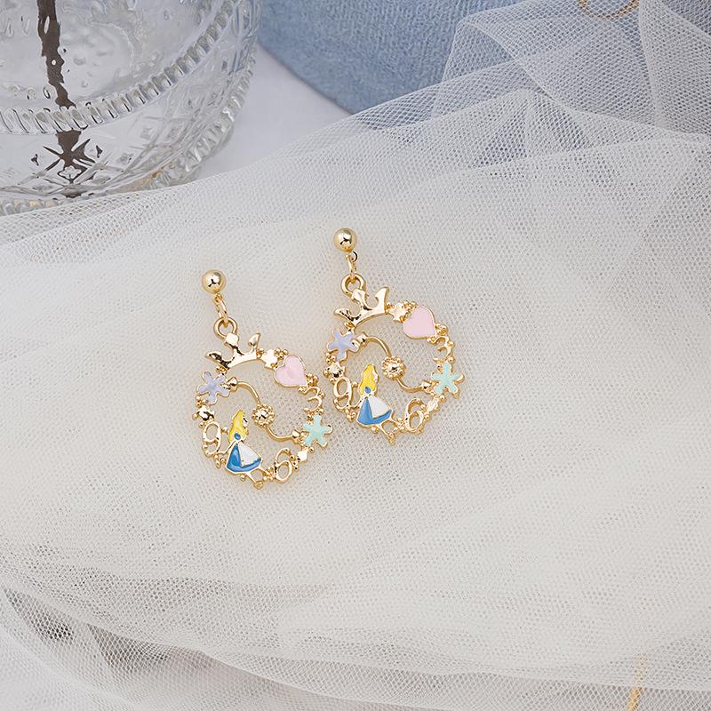 925 Silver Alice Bunny Earrings - Sweet, Fresh, Cartoon Style for Students & Women