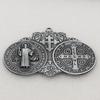 Vintage Christian Crosses Keychain Pendant Metal Antiqued  Hanging Ornament Charm for Handbag Backpack Decoration