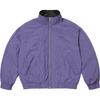 Supreme Leather Collar Utility Jacket Blue Plaid