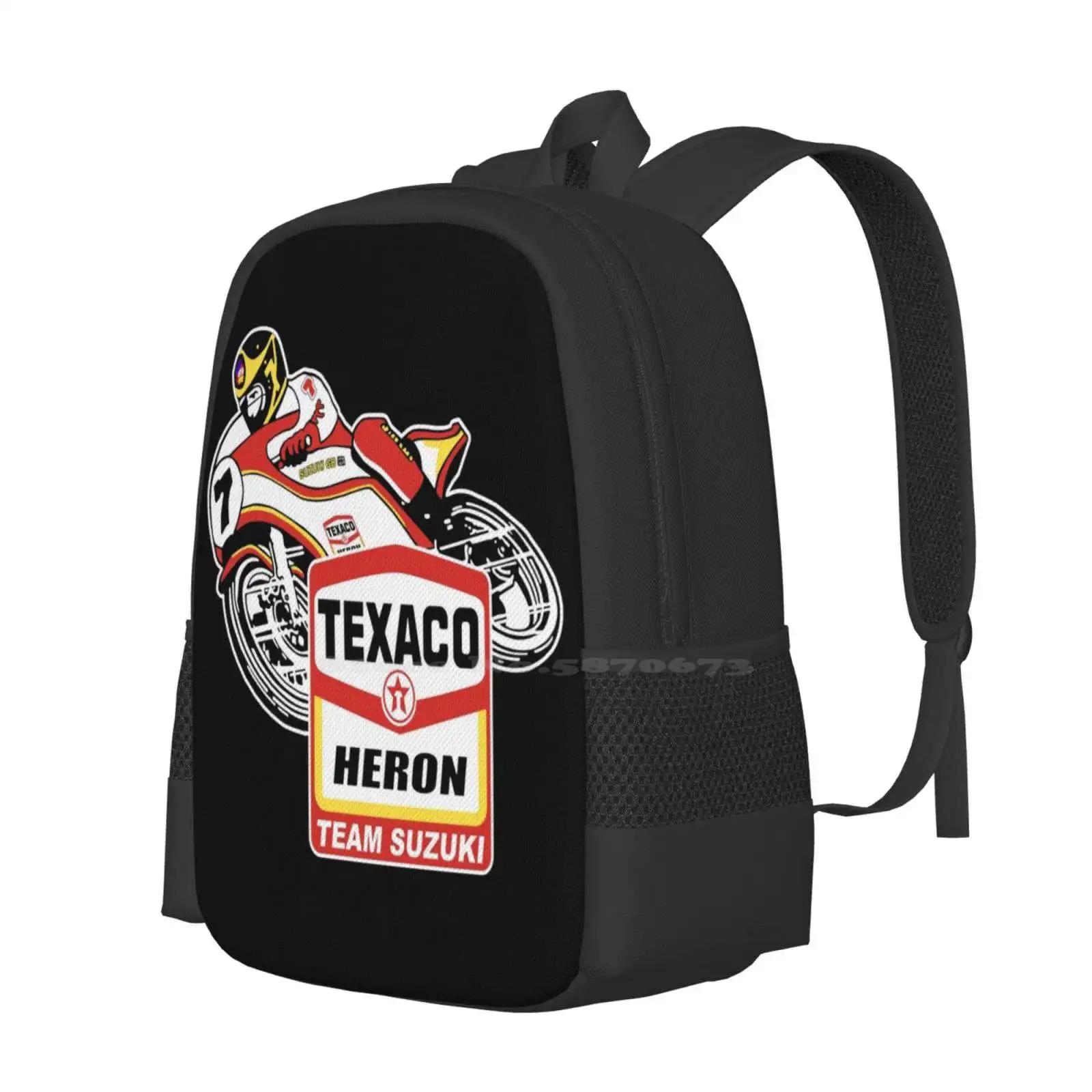 Schoolbag Unisex Kids Barry Sheene Heron Team Backpacks For School Teenagers Girls Travel Bags Barry Sheene Duck Heron Team
