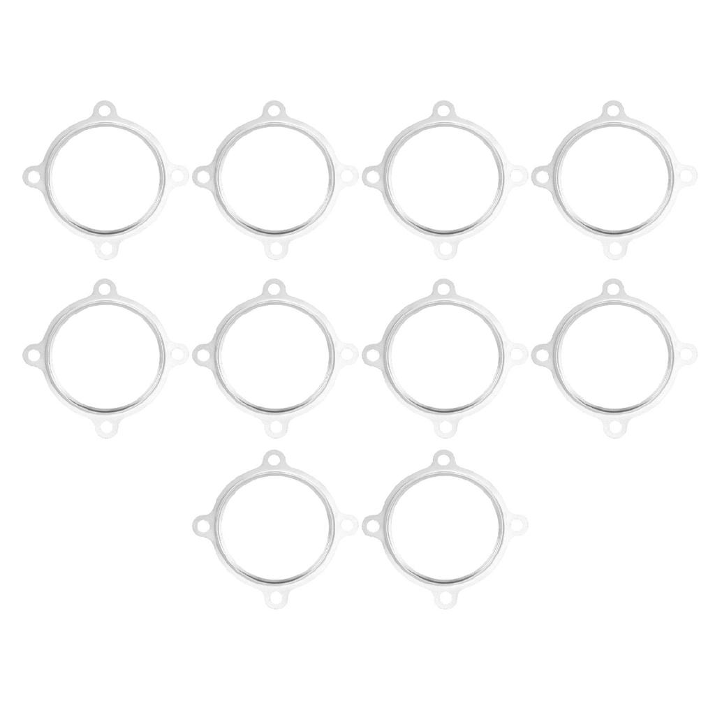 10Pcs Turbo Down Pipe Gasket 3in 4 Bolts Stainless Steel Rust Resistant for GT30 GT35 T3 T2 T4 T6