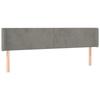 VidaXL Tête de Lit à LED Meuble de Chambre à Coucher Accessoire de Lit Double Tête de Cadre de Lit Intérieur Gris Clair 3123010
