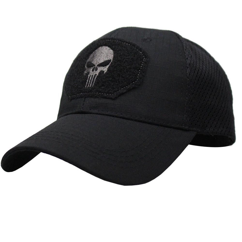 Taktische Camouflage-Baseballkappe für Spezialeinheiten mit Netz und Klettverschluss