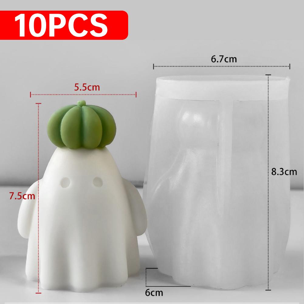 3D Halloween Pumpkin Spooky Silicone Mold Halloween DIY Candle Making Supplies Ghost Aroma Candle Halloween Decor Prop Accessory