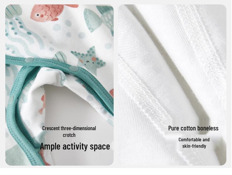 Newborn Baby Onesies: Spring & Autumn Pure Cotton Underwear for 0-3 Months