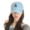 American Retro Washing Denim Baseball Hat Women Korean Style Face Showing Little Couple Street Embroidered Baseball Hat Men Casual