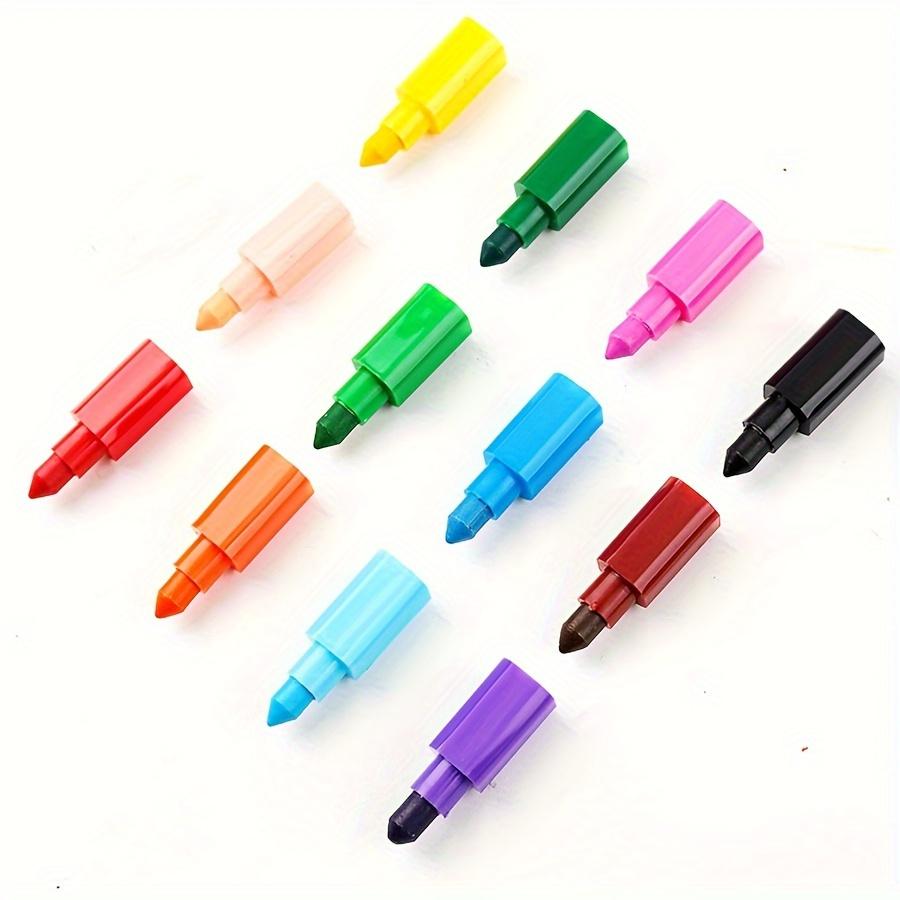 3pcs 12-Color Building Blocks Crayons Stackable Crayons Art Drawing Art Supplies Birthday Gifts Back to School Stationery JXB