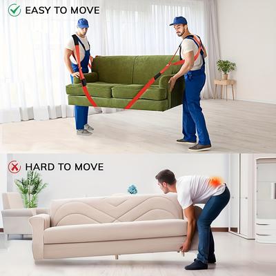 Heavy Furniture Moving Belt with Double Shoulder Strap for Moving Heavy Objects Furniture and Refrigerators Upstairs and Downstairs Tool Saving Rope