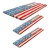 Picnic Table Cover Set American Flag Fitted Table Cover with 2 Bench Covers Waterproof Windproof Tablecloth with Elastic Edges for Outdoor Camping