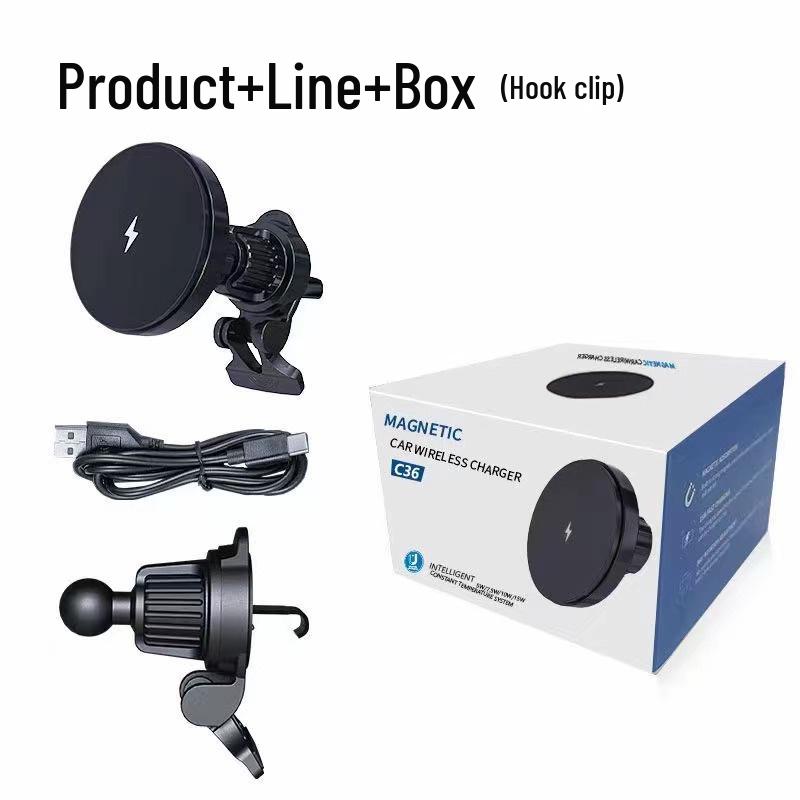 RGB Magnetic Wireless Car Charger & Phone Holder - 15W