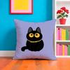 Cartoon Little Black Cat Cute Pillow Case Pillow Case Plush Fabric Soft Double Sided Print Home Sofa High Quality Cushion