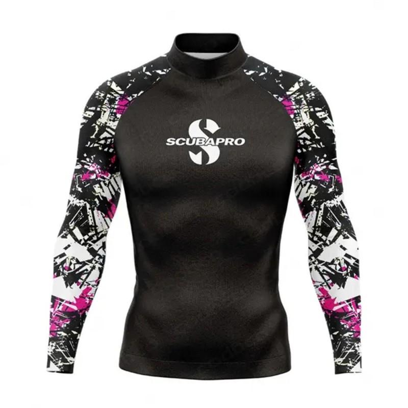 SCUBAPRO Maglia a Maniche Lunghe Rash Guard Uomo Protezione UV Maglietta da Nuoto Surf Diving Snorkeling Sport Acquatici