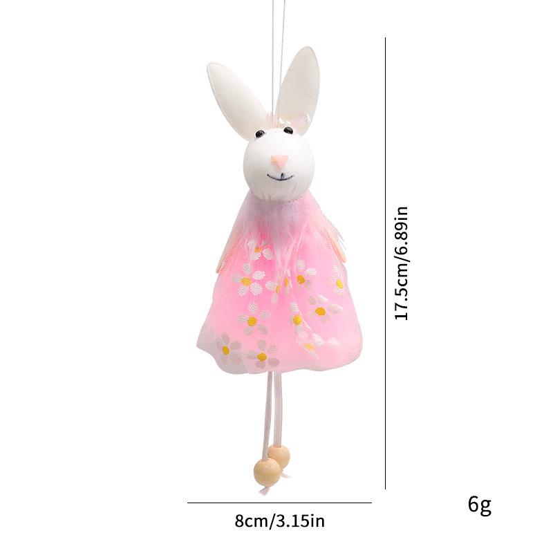 Easter Bunny Fabric Hanging Ornament for DIY Scene Arrangement and Decoration