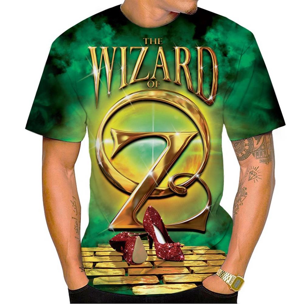 T-shirt da uomo estiva girocollo con stampa 3D