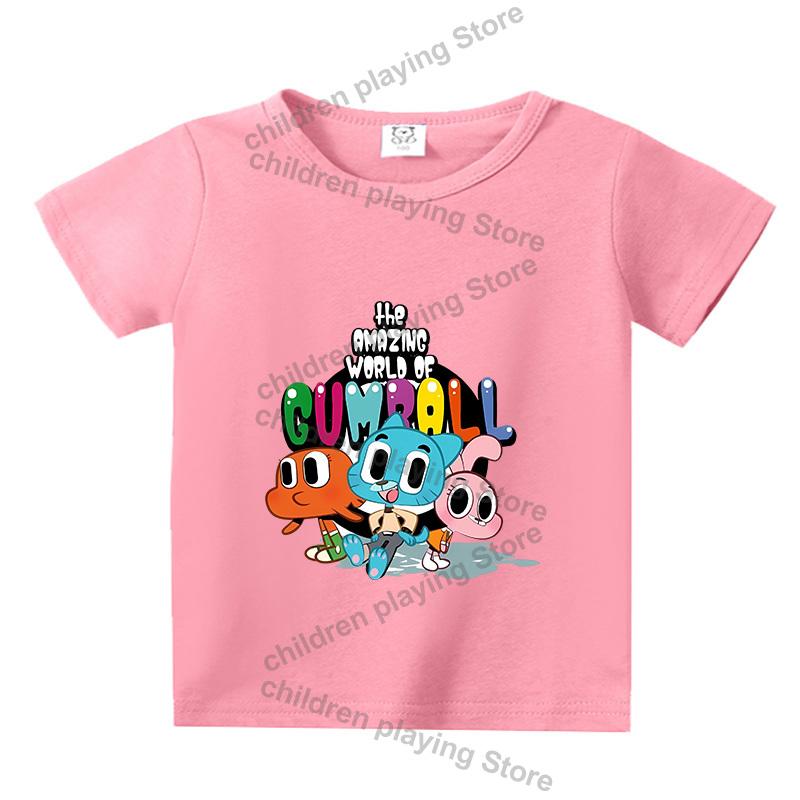 The Amazing World of Gumball Anais Darwin Short Sleeve Tee Cartoon Kids T-Shirt Summer Clothes Cute Boy Girl Tops Birthday Gift
