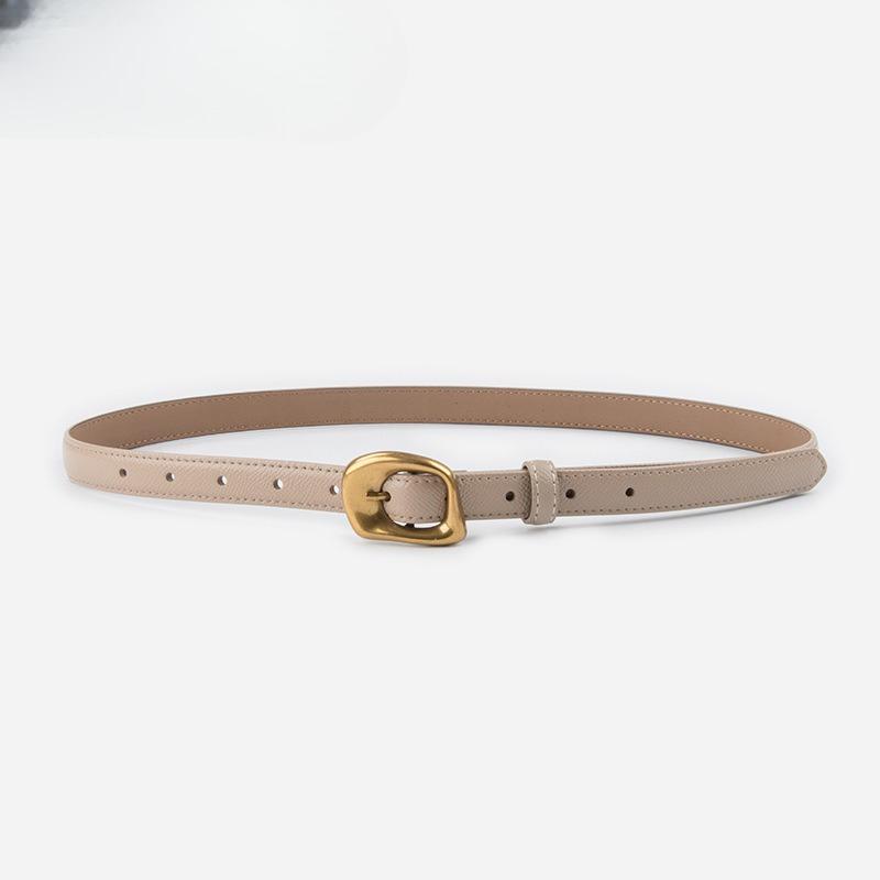 Genuine Leather Women's Thin Belt Cowhide Women's Decorative Jeans Casual Pants Belt