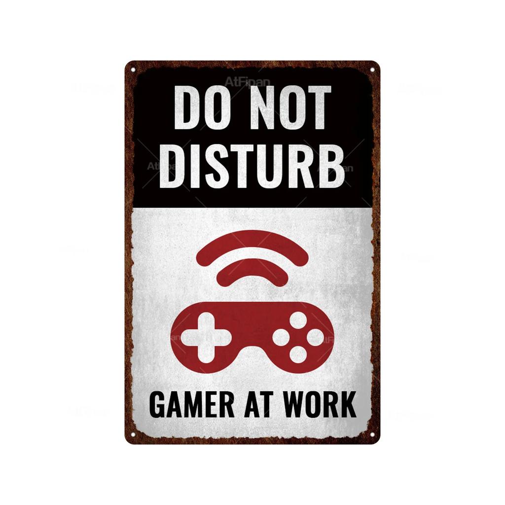 Vintage Warning Tin Sign  DO NOT DISTURB Metal Decorative Plaque Iron Painting Wall Decor for Man Cave Room Cafe Park