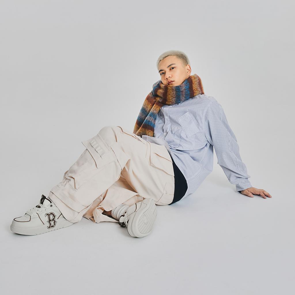 New MLB Chunky Liner Boston Low Top Skateboard Shoes Unisex Brown 3ASXCLR3N-43BRS