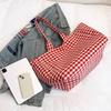 Contrast Color Plaid Shoulder Bag Large Capacity Tote Bag
