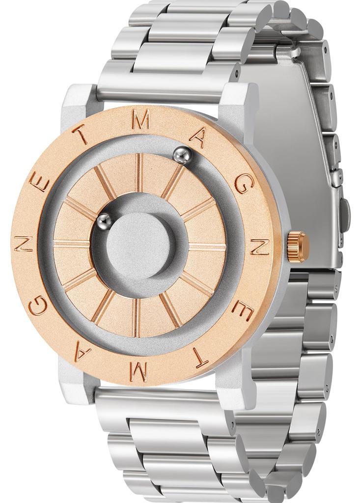 Magnetic Quartz Magnetic Ball 40MM Stainless Steel Gold Silver [EUTOUR] Watch, Men's Watch, Cool, Simple, Casual, Watch, Design, Waterproof, Dial,