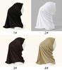 Small Size Cotton Jersey Instant Hijab Headscarf For Children Muslim Solid Plain Color Ready To Wear Hijabs Full Cover Neck