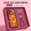 Oil Painting Flower Lanyard Case For iPhone 17 Pro Max iPhone 16 15 Pro Max 14 13 11 16E 17E Shockproof Bumper Wristband Cover