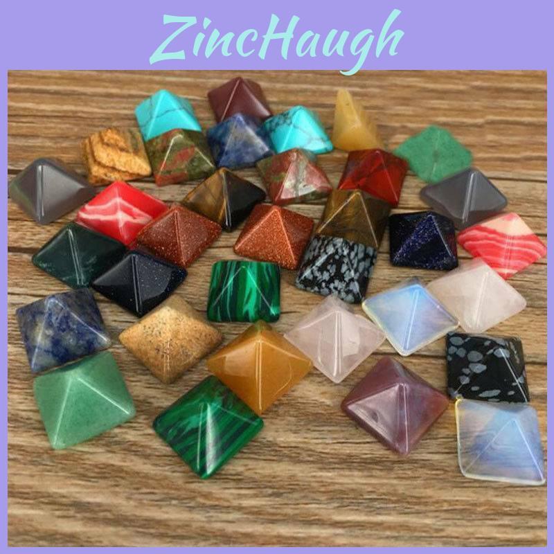 Vibrant Chakra Pyramid Crystal Stone Set With Authentic Natural Quartz For Wicca And Meditation