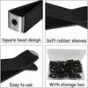 60 Pieces Square Head Car Vent Clips Auto Air freshener Outlet Clips with 1 Storage Box, 9mm Auto Air Conditioner Outlet Clips (Black)