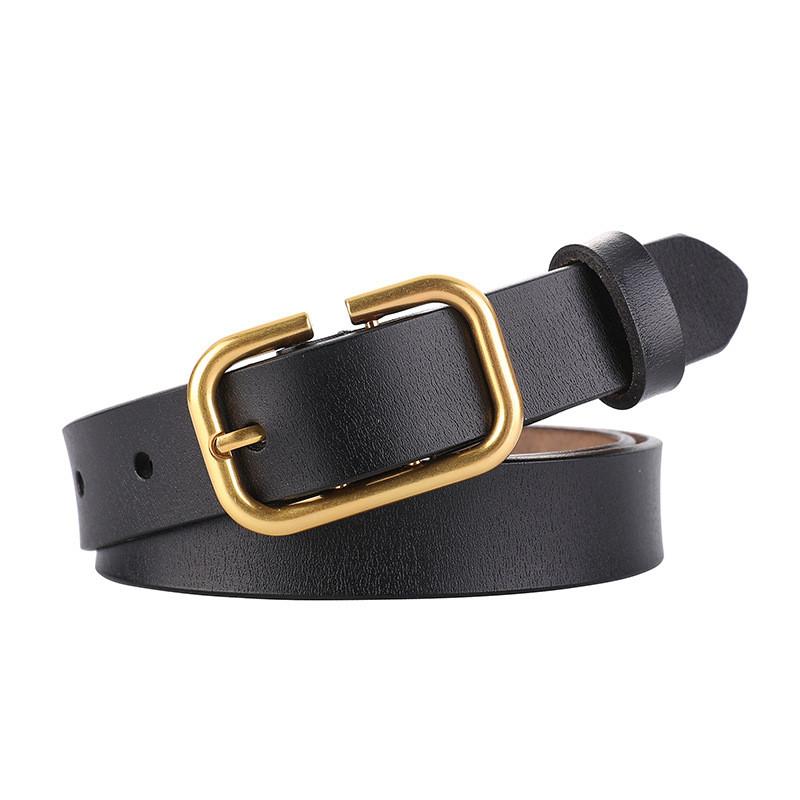 Pure Cowhide Ladies Belt With Classic Buckle For Fashion And Daily Use