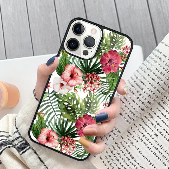Tropical leaves Phone Case For iPhone 17 Air 16 pro max 15 14 plus 12 13 Soft Bumper Shell Cover coque