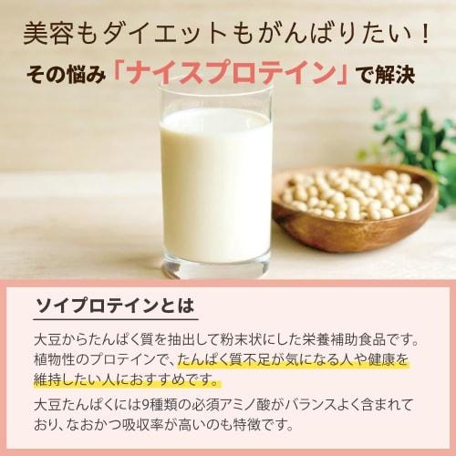 Ainatura Premium Nice Protein Plain 500g Soy Protein for Women, Diet, 20 Servings, Made In Japan