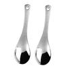 Hammered Finish Stainless Steel Soup Spoon 5.9in Silver Dishwasher Safe