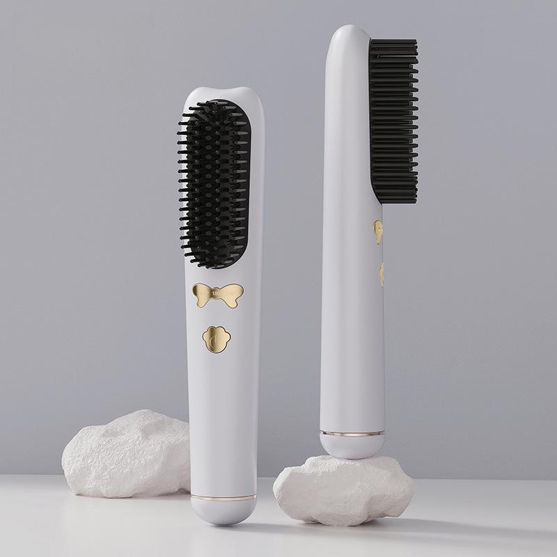 Новый бытовой выпрямитель для волос беспроводная зарядка большая емкость выпрямитель для волос завивка волос портативный выпрямитель для волос электрическая расческа для укладки