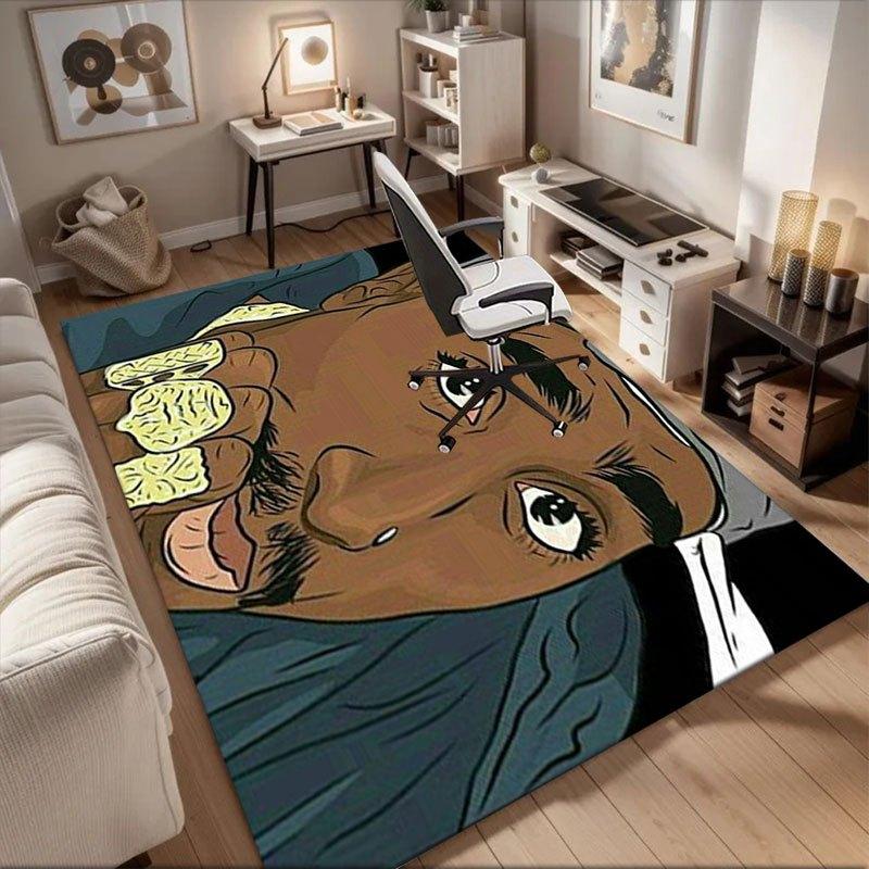 

Golden Dice Stack Hip Hop Jewelry Set Office Mat Perfect for Home Decor Office Desk Chair Rugs Chair Carpet for office Polyester Chair Mat 60cm by 90cm