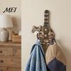 No Drill Wall Hook Cat Butt Wooden Hook, Double with Strong Adhesive Backing Corridor Organizer Durable Cat-Shaped Decorative for Keys Bags