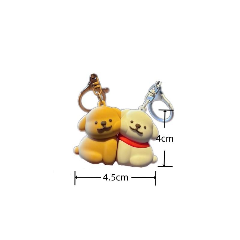 2 Stück/Set Niedlicher Welpe Magnetische Anziehungskraft Paar Rucksackanhänger Schlüsselanhänger Kreativer Romantischer Paar Umarmungsanhänger Niedliches Geschenk Paar Freund Geschenk