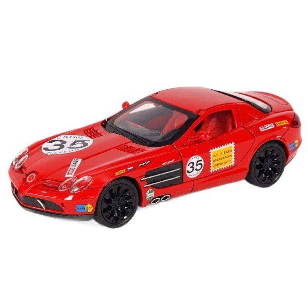 1/24 Mercedes-Benz SLR Legierungsauto Modell Sound und Licht Pull Back Kinderspielzeug Sammlerstücke Geburtstagsgeschenk