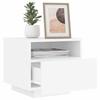 Maison Exclusive - Armoires de chevet avec lumières LED 2 pcs blanc 40x39x37 cm