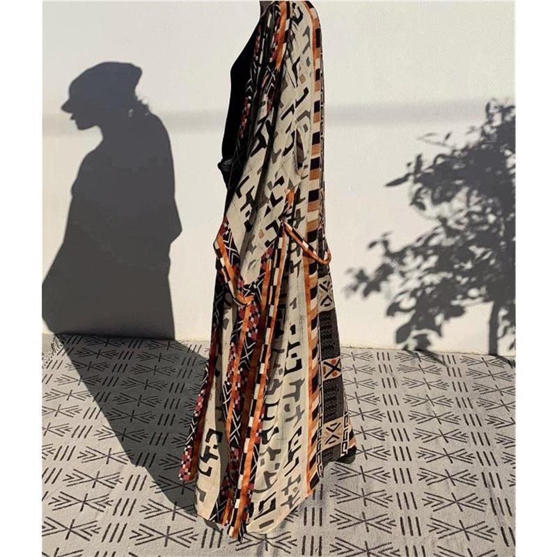 Floral Print Loose Beach Cover Up Swimsuit Cardigan Bikini Wrap Sun Protection Swimwear