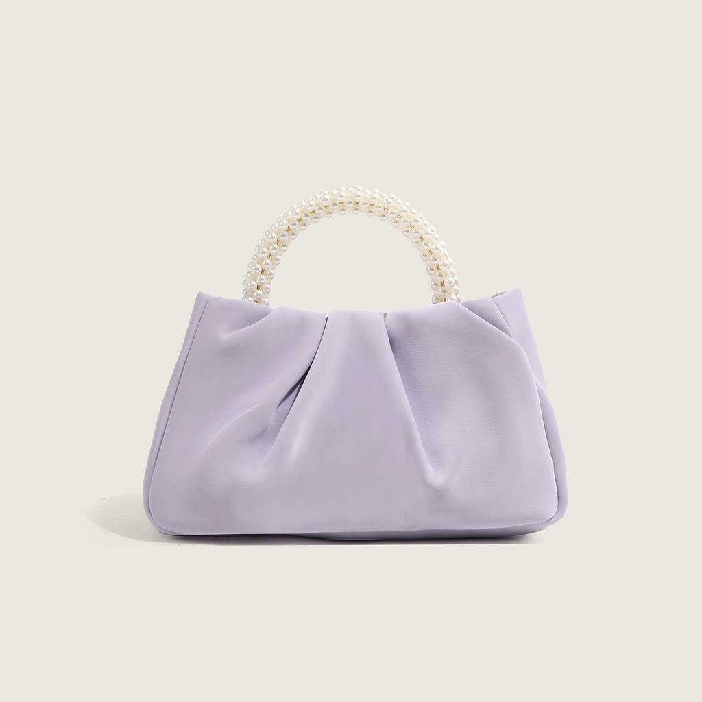 Folded Cloud Bag Niche Design Crossbody Mini Bag Fairy Bag Pearl Handbag