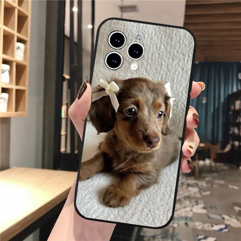 

Phone Case Carcasa Funda For iPhone 17 Pro Max 17 Air 16 15 14 13 Pro Max 15 16 Pro 15Plus Dachshund Dog iphone 15ProMax