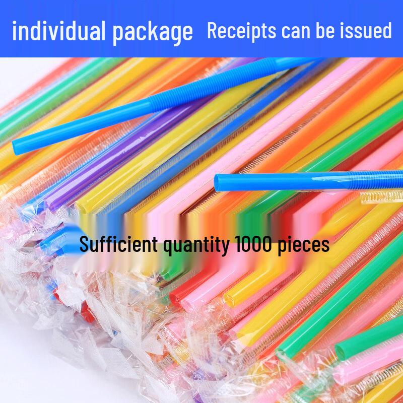 ZISIZ Food-Grade Individually Wrapped Art Straws